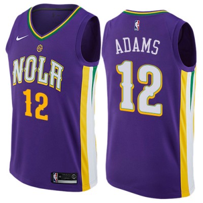 Nike New Orleans Pelicans #12 Steven Adams Purple NBA Swingman City Edition Jersey Men's